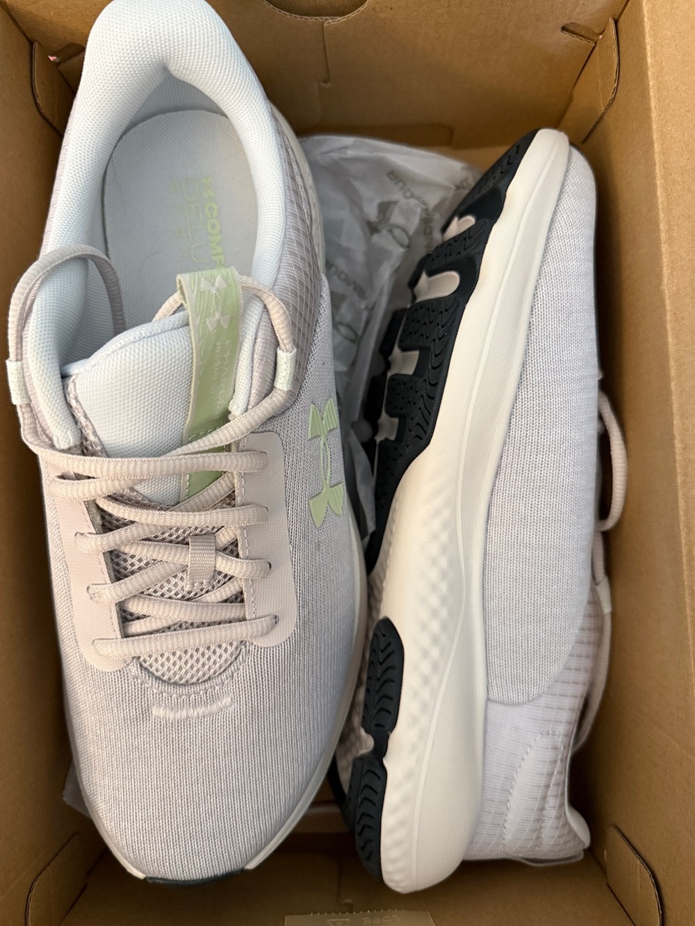 Under Armour Gray and White Charged Revitalize Women's Sneakers